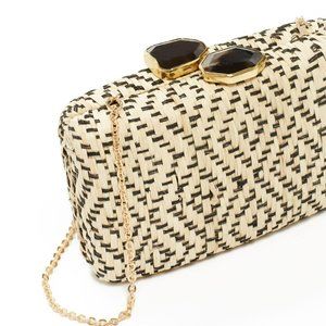 Kayu Cleo Straw Clutch NWOT